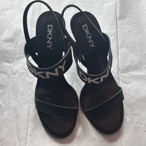DKNY Black Strappy Sandals